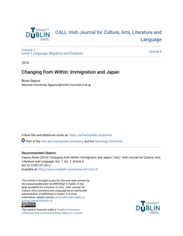 Immigration and Japan