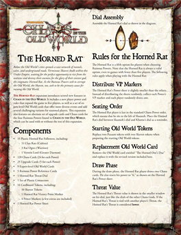 Chaos in the Old World: the Horned Rat Rulebook