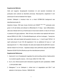 1 Supplemental Methods Cells and Reagents