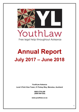 Youthlaw Annual Report 2018