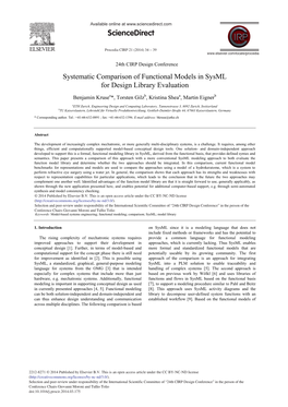 Systematic Comparison of Functional Models in Sysml for Design Library Evaluation