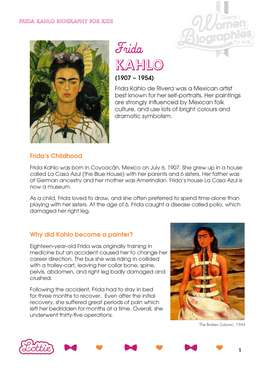 Frida Kahlo Biography for Kids