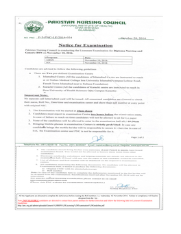 All the Applicants Are Directed to Complete the Deficiences Before Issuing the Roll Numbers I.E. Wednesday 02 November 2016