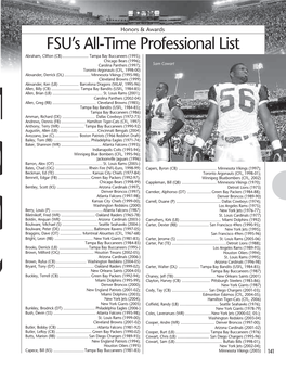 FSU's All-Time Professional List