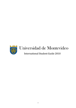 Universidad De Montevideo International Student Guide 2010