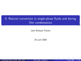 8. Natural Convection in Single-Phase Fluids and During Film Condensation