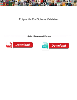 Eclipse Ide Xml Schema Validation