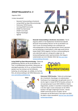 ZHAAP Nieuwsbrief Nr. 2