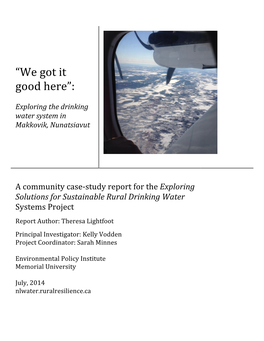 Exploring the Drinking Water System in Makkovik, Nunatsiavut