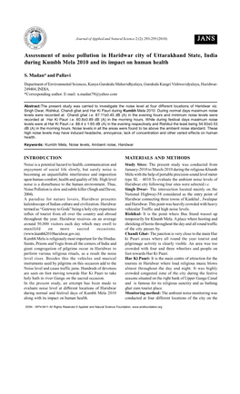 Assessment of Noise Pollution in Haridwar City of Uttarakhand State, India During Kumbh Mela 2010 and Its Impact on Human Health