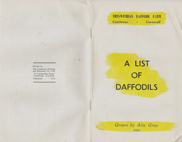 A List of Daffodils