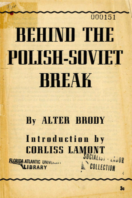 Behind the Polish-Soviet Break