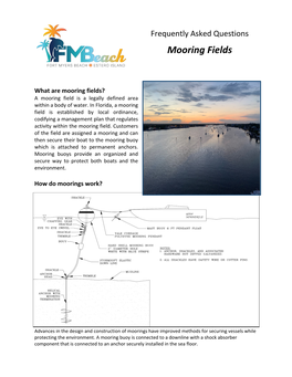 Frequently Asked Questions Mooring Fields