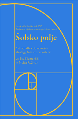 Šolsko Polje, Letnik XXIV, Številka 3–4, 2013, Od Otroštva