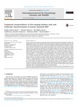 Lungworm Seroprevalence in Free-Ranging Harbour Seals and Molecular Characterisation of Marine Mammal MSP