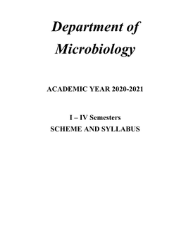 Department of Microbiology