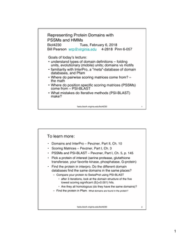 Representing Protein Domains with Pssms and Hmms to Learn More