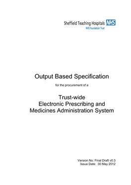 Trust-Wide Electronic Prescribing and Medicines Administration System