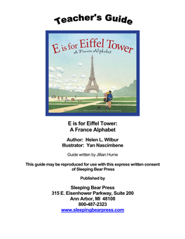 E Is for Eiffel Tower: a France Alphabet