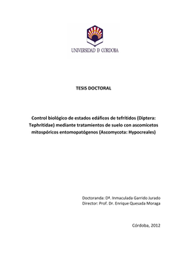 TESIS DOCTORAL Control Biológico De Estados Edáficos De