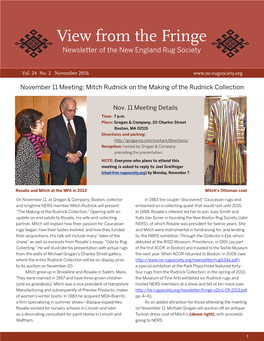 View from the Fringe Newsletter of the New England Rug Society