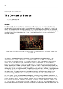 The Concert of Europe