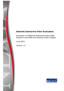 Statnett Submarine Fiber Evaluation