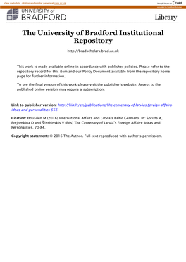 The University of Bradford Institutional Repository