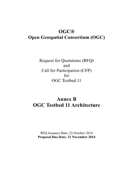 OGC® Annex B OGC Testbed 11 Architecture