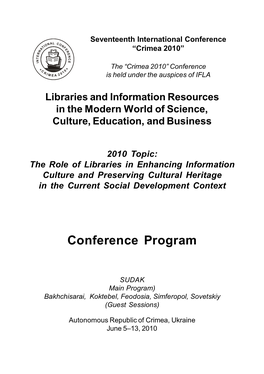 Conference Program