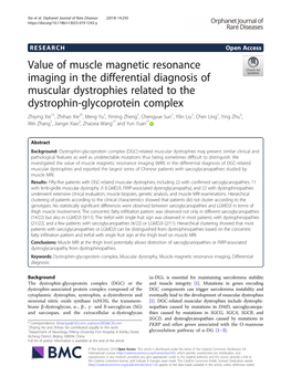 Value of Muscle Magnetic Resonance Imaging in the Differential Diagnosis