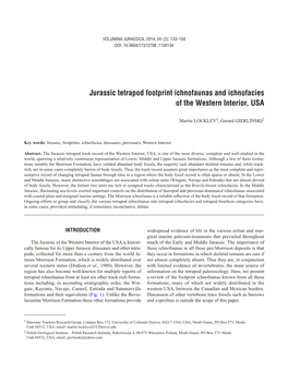 Jurassic Tetrapod Footprint Ichnofaunas and Ichnofacies of the Western Interior, USA