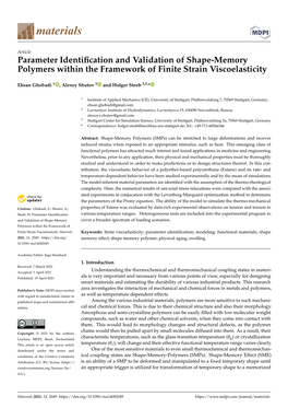 Parameter Identification and Validation of Shape-Memory