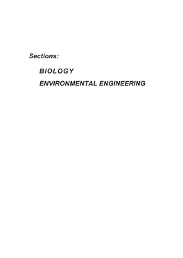 Biology Environmental Engineering