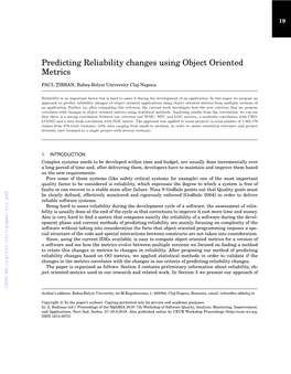 Predicting Reliability Changes Using Object Oriented Metrics