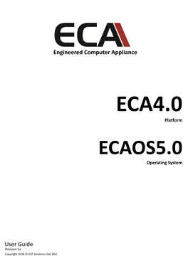 ECA4.0 Platform ECAOS5.0 Operating System