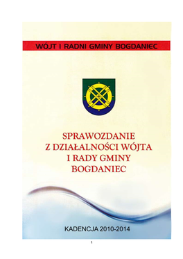 Sprawozdanie Z Działalności Wójta I Rady Gminy