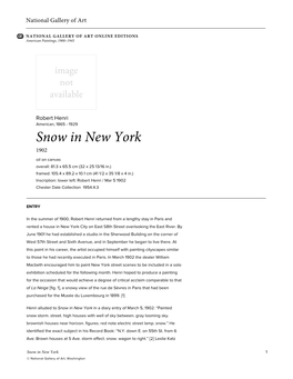 Snow in New York