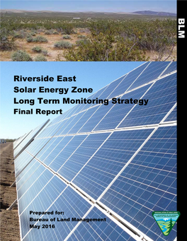 Riverside East Solar Energy Zone Long Term Monitoring Strategy