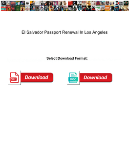 El Salvador Passport Renewal in Los Angeles