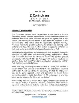 2 Corinthians 202 1 Edition Dr