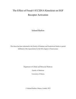 The Effect of Freud-1/CC2D1A Knockout on EGF Receptor Activation