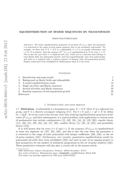 Equidistribution of Sparse Sequences on Nilmanifolds