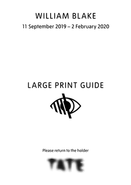 William Blake Large Print Guide