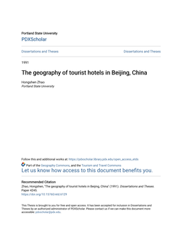 The Geography of Tourist Hotels in Beijing, China