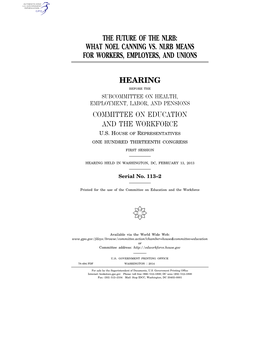 What Noel Canning Vs. Nlrb Means for Workers, Employers, and Unions