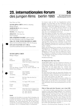 23. Internationales Forum 56 Des Jungen Films Berlinl993 Fl,S~