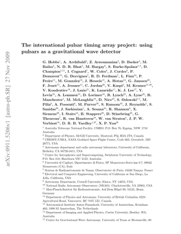 The International Pulsar Timing Array Project: Using Pulsars As a Gravitational Wave Detector