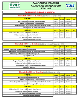 Campionato Regionale Amatoriale Di Pallanuoto