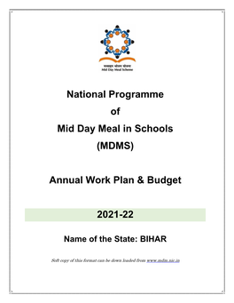 Annual Work Plan & Budget 2021-22